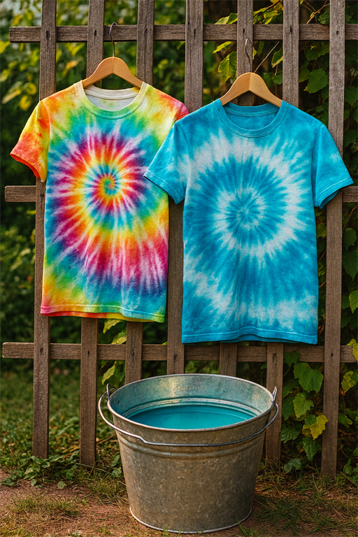 bunte Batik-T-Shirts